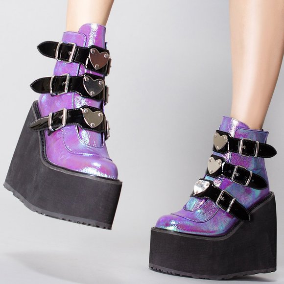 Demonia Potion No 9 Platform Boots - Picture 2 of 2